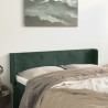 Tête de lit avec oreilles Vert foncé 147x16x78/88 cm Velours 