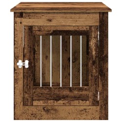Meuble de cage chiens vieux bois 64,5x80x71cm bois d'ingénierie 
