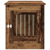 Meuble de cage chiens vieux bois 64,5x80x71cm bois d'ingénierie 