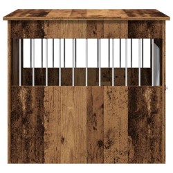 Meuble de cage chiens vieux bois 64,5x80x71cm bois d'ingénierie 