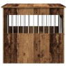 Meuble de cage chiens vieux bois 64,5x80x71cm bois d'ingénierie 