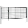 Portal de jardin maille anthracite 350x175 cm acier galvanisé 