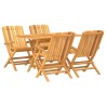 Ensemble à manger de jardin 5 pcs Bois de teck massif 