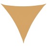 Voile d'ombrage 160 g/m² triangulaire sable 5x5x5 m PEHD 