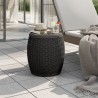 Boîte de rangement de jardin 4 en 1 noir polypropylène 