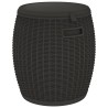 Boîte de rangement de jardin 4 en 1 noir polypropylène 