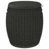 Boîte de rangement de jardin 4 en 1 noir polypropylène 