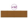 Panneaux muraux 12 pcs Marron 60x15 cm Velours 1,08 m² 