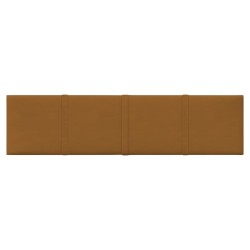 Panneaux muraux 12 pcs Marron 60x15 cm Velours 1,08 m² 
