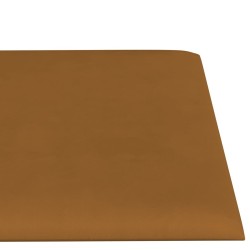 Panneaux muraux 12 pcs Marron 60x15 cm Velours 1,08 m² 