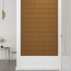 Panneaux muraux 12 pcs Marron 60x15 cm Velours 1,08 m² 