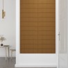 Panneaux muraux 12 pcs Marron 60x15 cm Velours 1,08 m² 