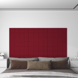 Panneaux muraux 12 pcs Rouge bordeaux 60x15 cm Velours 1,08 m² 