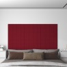 Panneaux muraux 12 pcs Rouge bordeaux 60x15 cm Velours 1,08 m² 