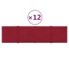 Panneaux muraux 12 pcs Rouge bordeaux 60x15 cm Velours 1,08 m² 