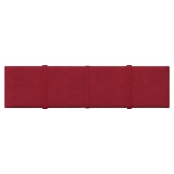 Panneaux muraux 12 pcs Rouge bordeaux 60x15 cm Velours 1,08 m² 