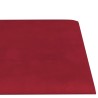 Panneaux muraux 12 pcs Rouge bordeaux 60x15 cm Velours 1,08 m² 