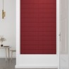 Panneaux muraux 12 pcs Rouge bordeaux 60x15 cm Velours 1,08 m² 
