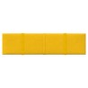Panneaux muraux 12 pcs Jaune 60x15 cm Velours 1,08 m² 