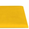 Panneaux muraux 12 pcs Jaune 60x15 cm Velours 1,08 m² 