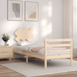 Cadre de lit sans matelas bois massif 