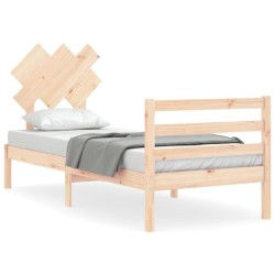 Cadre de lit sans matelas bois massif 