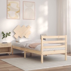 Cadre de lit sans matelas bois massif 