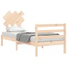 Cadre de lit sans matelas bois massif 