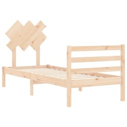 Cadre de lit sans matelas bois massif 