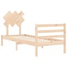 Cadre de lit sans matelas bois massif 