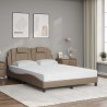 Lit avec matelas cappuccino 140x200 cm similicuir 