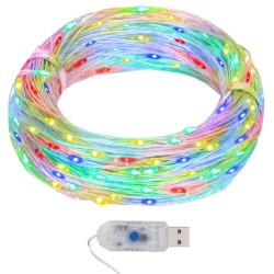 Guirlande lumineuse micro LED 40m 400 LED coloré 8 fonctions 