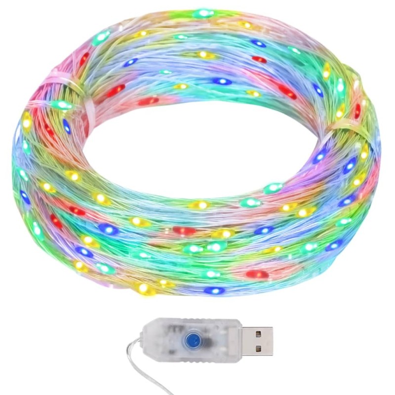Guirlande lumineuse micro LED 40m 400 LED coloré 8 fonctions 