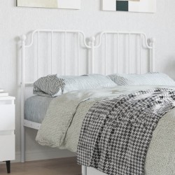 Tête de lit métal blanc 120 cm 