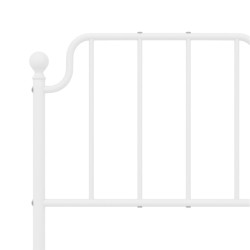 Tête de lit métal blanc 120 cm 