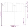 Tête de lit métal blanc 120 cm 