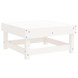 Salon de jardin 7 pcs Blanc Bois de pin massif 