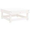 Salon de jardin 7 pcs Blanc Bois de pin massif 