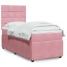Sommier à lattes de lit avec matelas Rose 100x200 cm Velours 