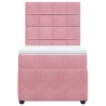 Sommier à lattes de lit avec matelas Rose 100x200 cm Velours 