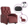 Fauteuil inclinable électrique rouge bordeaux similicuir 