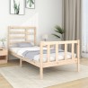 Cadre de lit sans matelas bois massif 75x190 cm 