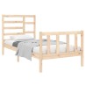 Cadre de lit sans matelas bois massif 75x190 cm 