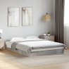 Cadre de lit sans matelas gris béton 120x190 cm 