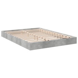 Cadre de lit sans matelas gris béton 120x190 cm 