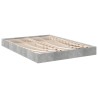 Cadre de lit sans matelas gris béton 120x190 cm 