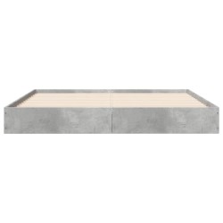Cadre de lit sans matelas gris béton 120x190 cm 