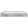Cadre de lit sans matelas gris béton 120x190 cm 