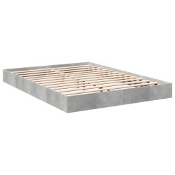 Cadre de lit sans matelas gris béton 120x190 cm 