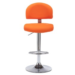 Tabouret de bar Orange Similicuir 